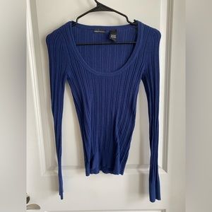 Navy MoDa Scoop Neck Sweater